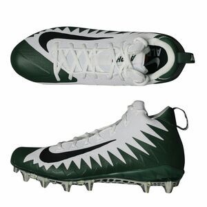 Nike Alpha Menace Pro Mid Cleats Mens Size 14.5 Green & White Football Shoes NEW